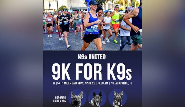 St. Augustine to Host '9K for K9s' Memorial Race in Honor of Fallen Police Dogs