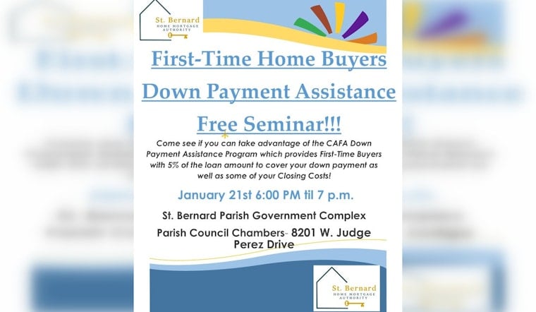 St. Bernard Home Mortgage Authority to Unveil Down Payment Assistance Program for First-Time Buyers