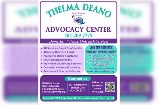 St. Bernard Parish Sheriff's Office Announces Support Services for Domestic Violence Survivors