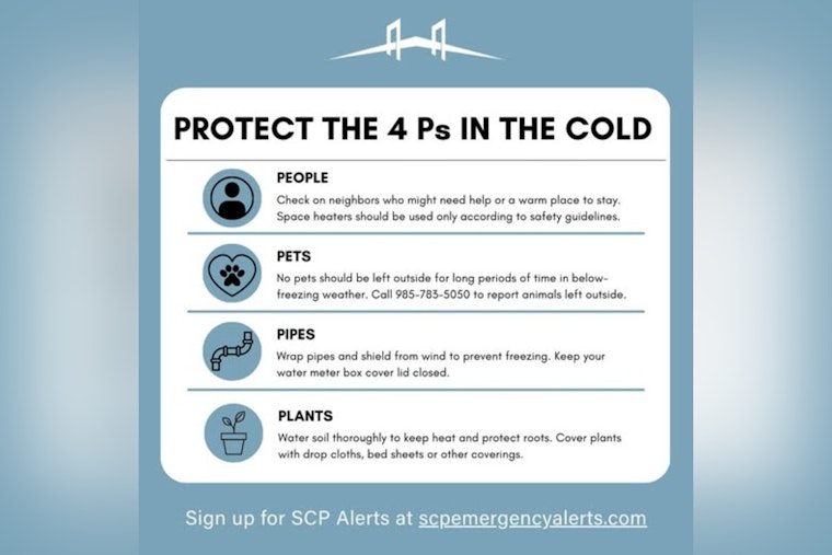 St. Charles Parish Prepares for Bitter Cold, Officials Coordinate Safety Measures Amid Falling Temperatures