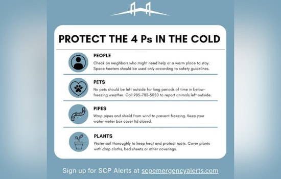 St. Charles Parish Prepares for Bitter Cold, Officials Coordinate Safety Measures Amid Falling Temperatures