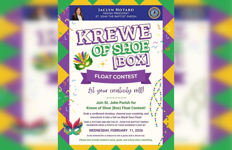 St. John the Baptist Parish Invites Students to Celebrate Culture with 'Krewe of Shoe Box Float' Mardi Gras Contest