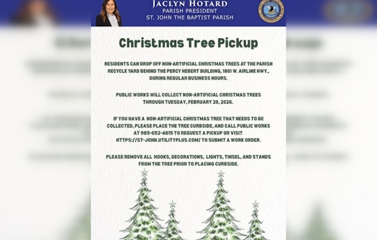 St. John the Baptist Parish Offers Eco-Friendly Christmas Tree Recycling Options