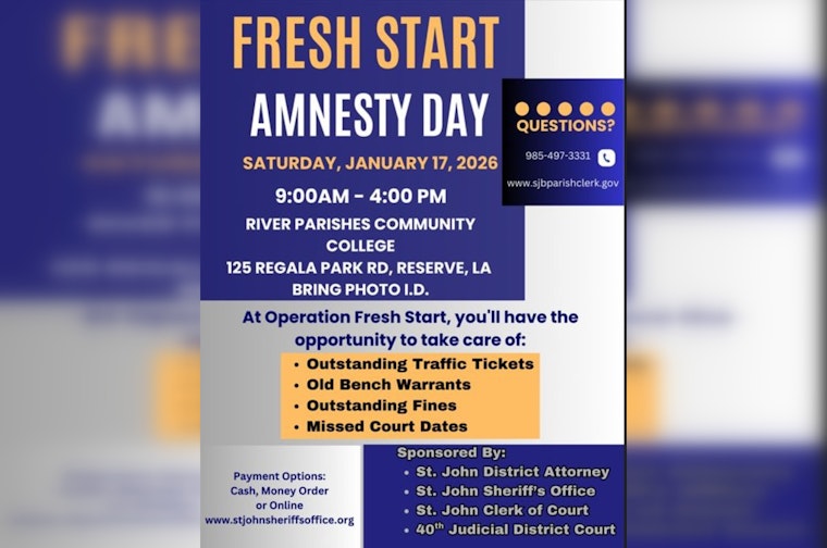 St. John the Baptist Parish Offers 'Fresh Start' with Amnesty Day for Minor Legal Issues