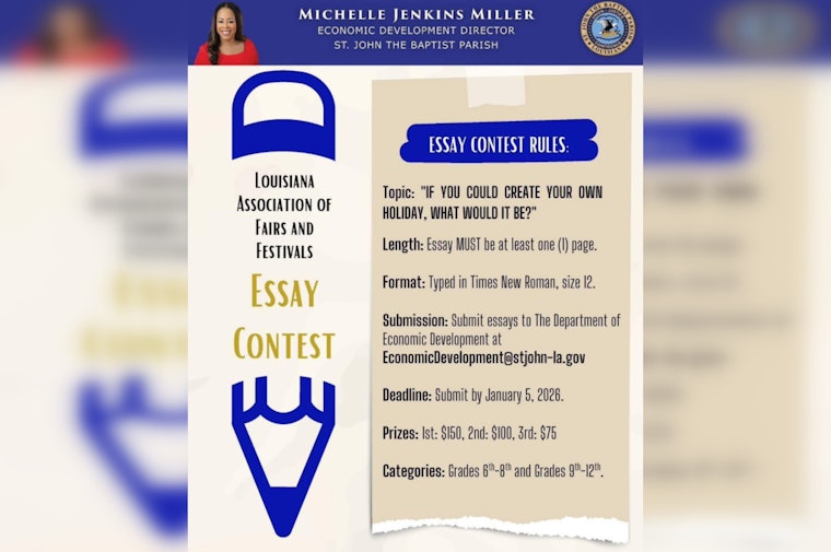 St. John the Baptist Parish Students Called to Submit Essays for LAFF 2025 Contests and Scholarships Before January 5 Deadline