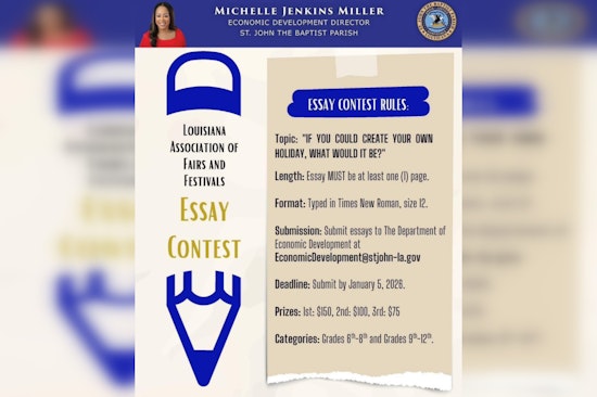 St. John the Baptist Parish Students Called to Submit Essays for LAFF 2025 Contests and Scholarships Before January 5 Deadline
