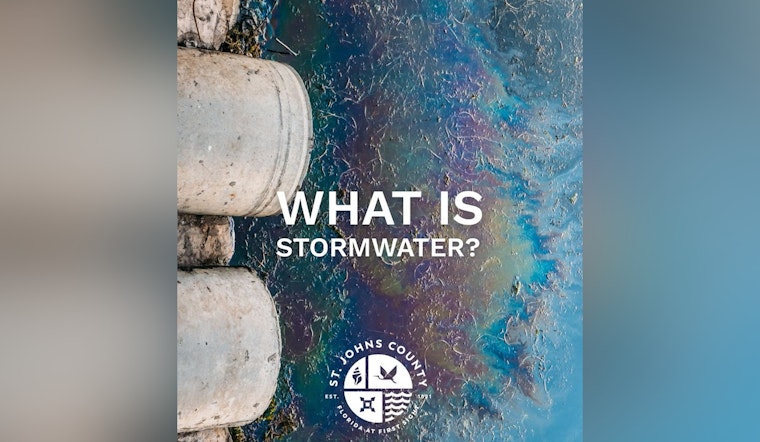St. Johns County Advocates for Stormwater Awareness, Urges Public Action on Social Media