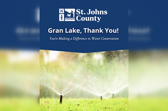 St. Johns County Celebrates Gran Lake Residents for Saving Over One Million Gallons of Water