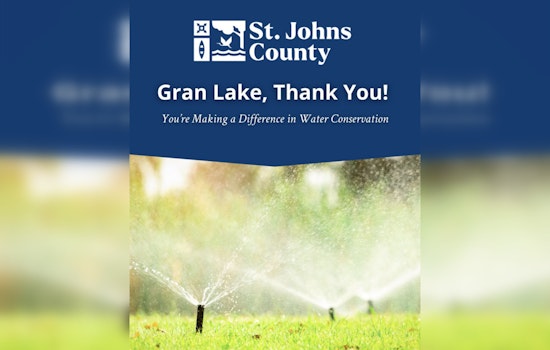 St. Johns County Celebrates Gran Lake Residents for Saving Over One Million Gallons of Water