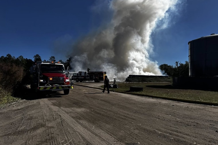 St. Johns County Firefighters Subdue Major Landfill Fire Without Injury on New Year's Day