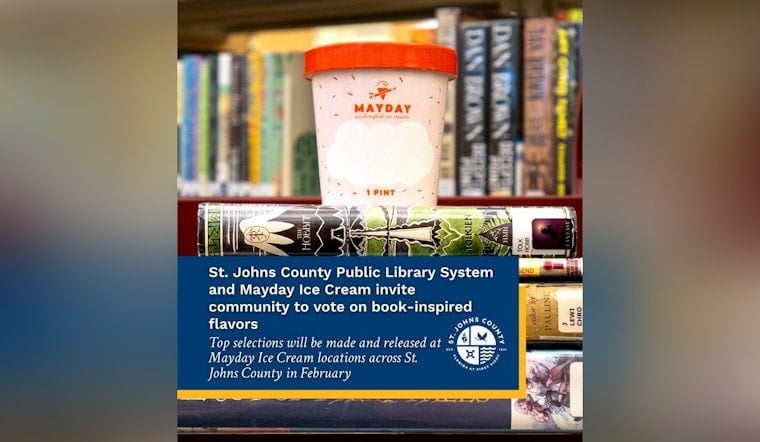 St. Johns County Public Library and Mayday Ice Cream Invite Locals to Vote on Book-Inspired Flavors for Library Lovers' Month