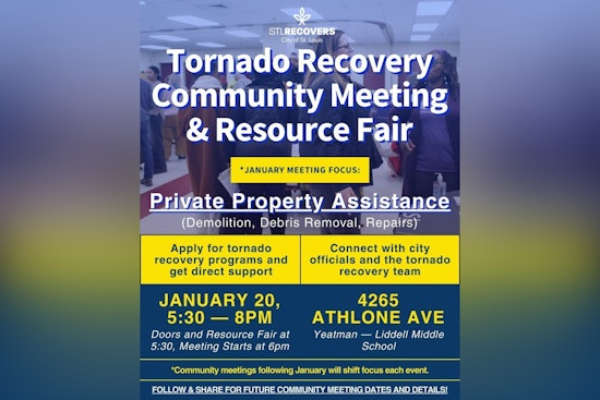 St. Louis Hosts Tornado Recovery Community Meeting at Yeatman-Liddell Middle School to Offer Assistance and Resources