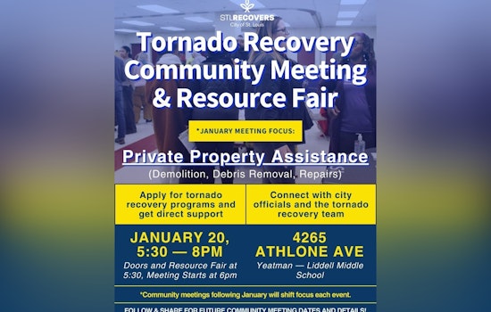 St. Louis Hosts Tornado Recovery Community Meeting at Yeatman-Liddell Middle School to Offer Assistance and Resources