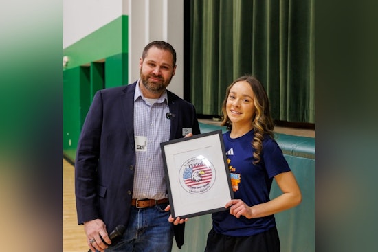 St. Patrick Student Celeste Karam Wins St. Charles County "I Voted" Sticker Contest for America's 250th Anniversary Year