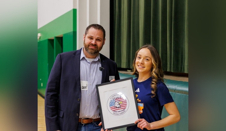 St. Patrick Student Celeste Karam Wins St. Charles County "I Voted" Sticker Contest for America's 250th Anniversary Year