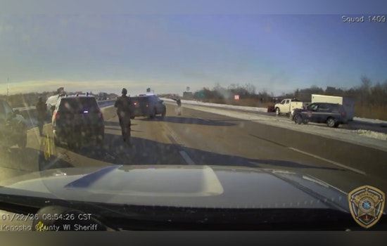 Stolen Dry-Cleaner Van Slams I-94 Median After Kenosha Cops Shut Down Chase
