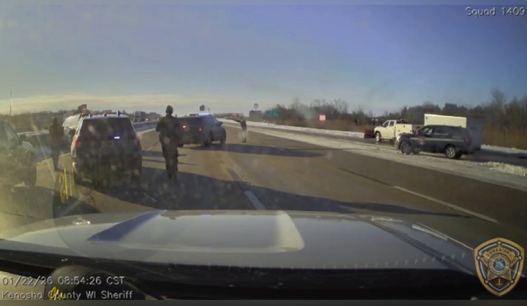 Stolen Dry-Cleaner Van Slams I-94 Median After Kenosha Cops Shut Down Chase
