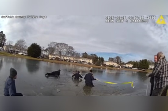 Suffolk County Police Officers Heroically Rescue 8-Year-Old Boy from Frozen Pond in East Patchogue on Christmas Day
