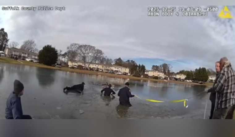 Suffolk County Police Officers Heroically Rescue 8-Year-Old Boy from Frozen Pond in East Patchogue on Christmas Day