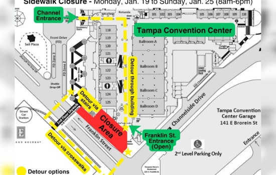 Tampa Convention Center to Receive LED Upgrade with Pedestrian Detours During Installation