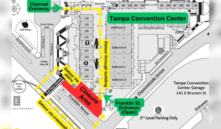 Tampa Convention Center to Receive LED Upgrade with Pedestrian Detours During Installation