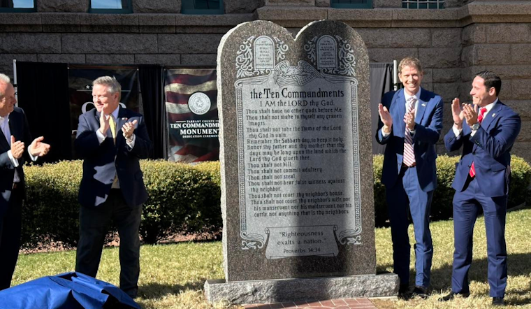 Tarrant County Unveils Ten Commandments Monument Amidst Celebration and Potential Church-State Controversy