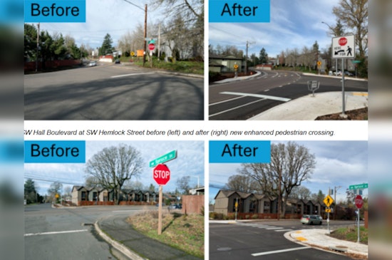Tigard's Hall Boulevard Boosts Pedestrian Safety with New Flashing Beacons and Infrastructural Improvements