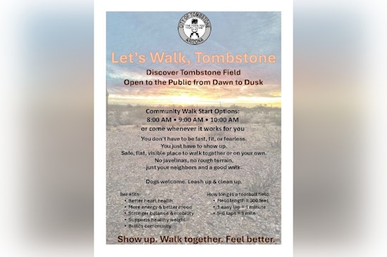 Tombstone Launches "Let's Walk, Tombstone" Initiative to Boost Community Health and Togetherness