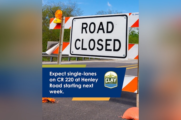 Traffic Shifts Planned on CR 220 at Henley Road as Roadwork Alerts Clay County Motorists