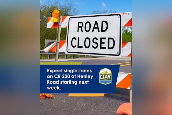 Traffic Shifts Planned on CR 220 at Henley Road as Roadwork Alerts Clay County Motorists