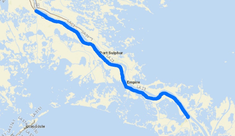 Travel Advisory, Lane Closures on LA 23 in Plaquemines Parish for Soil Borings from Jan 26-30