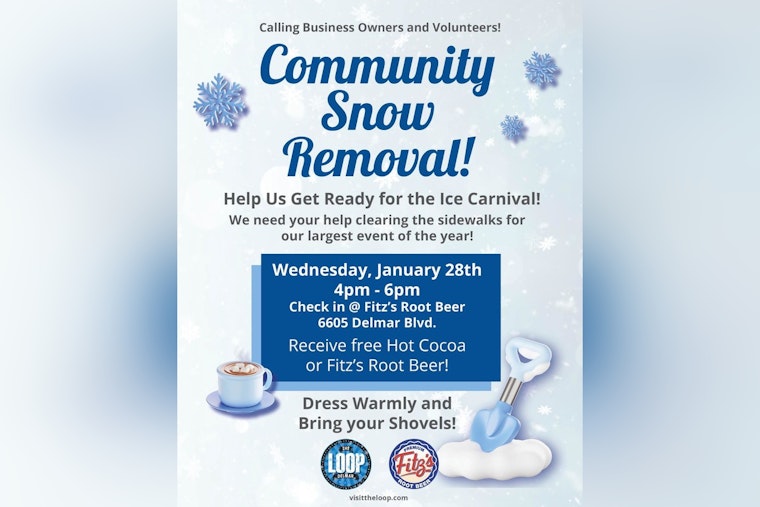 University City Rallies Volunteers for Community Snow Removal in Preparation for Ice Carnival