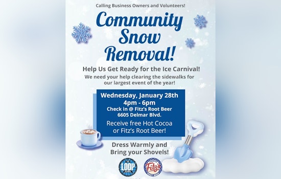 University City Rallies Volunteers for Community Snow Removal in Preparation for Ice Carnival