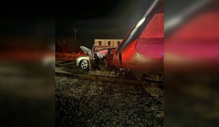 Unoccupied SUV Struck by Brightline Train in Stuart, Prompts Southeast Dixie Highway Closure