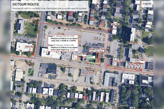 Upcoming Infrastructure Project Near LOCAL on Delmar to Impact University City Commutes Starting January 26