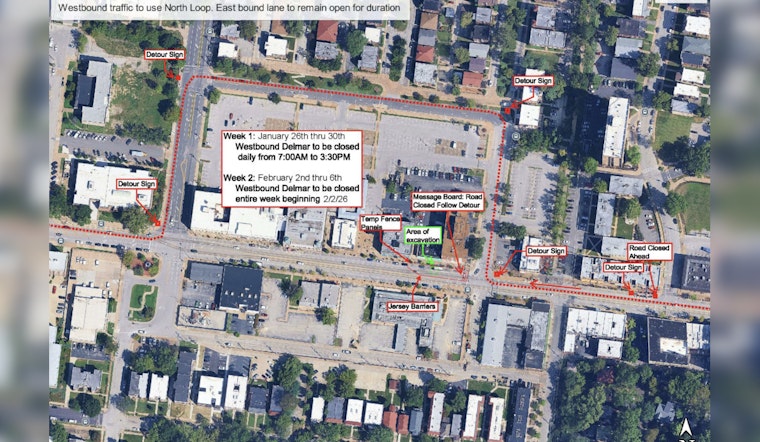 Upcoming Infrastructure Project Near LOCAL on Delmar to Impact University City Commutes Starting January 26