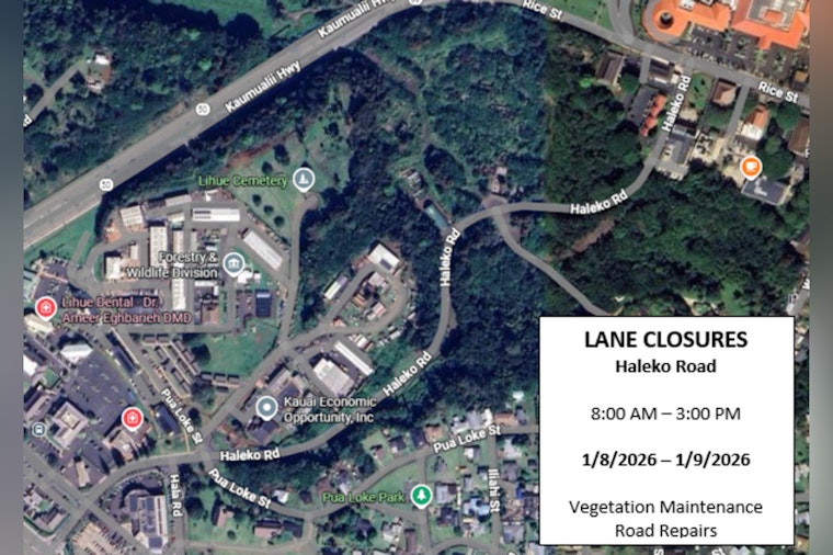 Upcoming Lane Closures on Haleko Road in Kaua'i, Plan Your Commute Accordingly