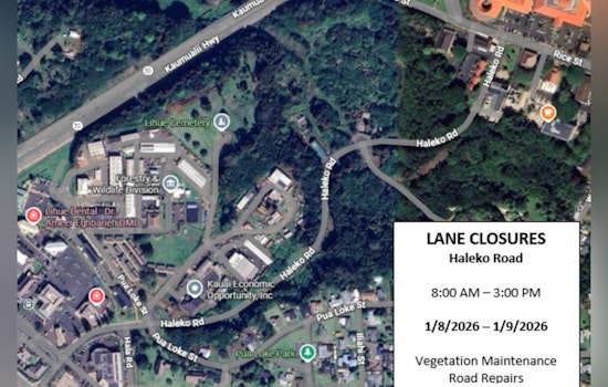 Upcoming Lane Closures on Haleko Road in Kaua'i, Plan Your Commute Accordingly