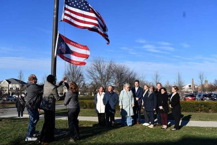 Upper Arlington Launches America 250 Website and Celebrates with Flag Raising Event at Tremont Library