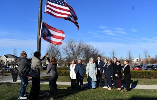 Upper Arlington Launches America 250 Website and Celebrates with Flag Raising Event at Tremont Library
