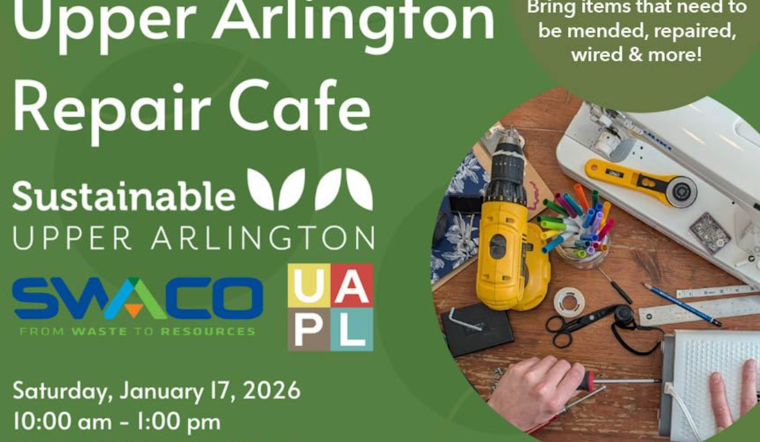 Upper Arlington's First Repair Café at Tremont Library: Reviving Belongings and Reducing Waste
