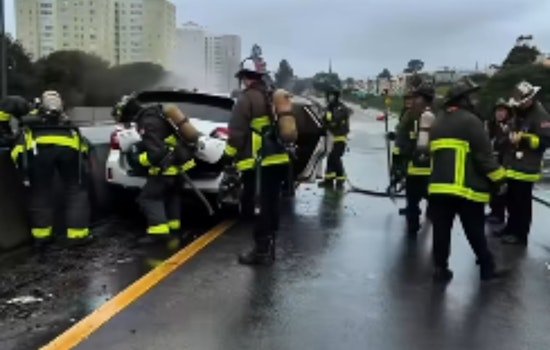 Vehicle Fire at Busy San Francisco Intersection Prompts Swift Fire Department Response and Traffic Delays