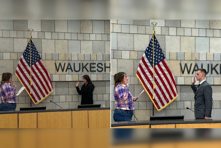 Waukesha Police Department Welcomes New Officers, Stucker and Dolphin, to Serve With Honor