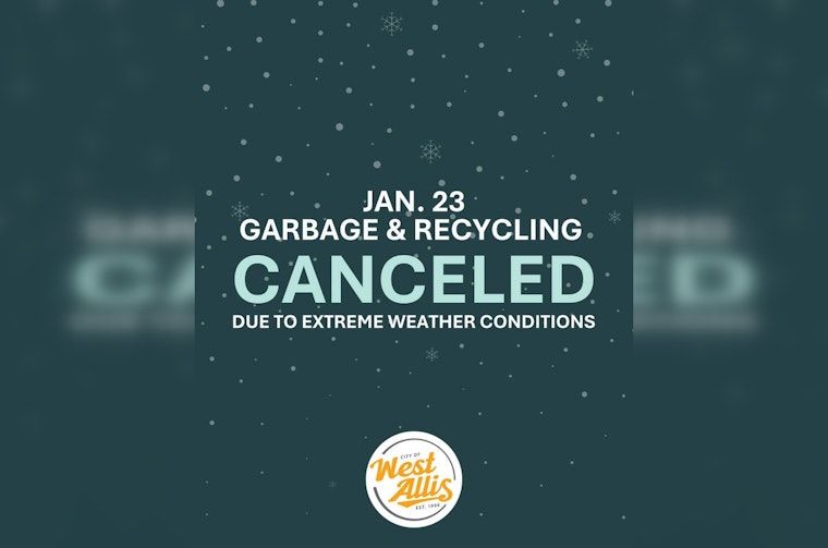 West Allis Reschedules Trash and Recycling Pickup Due to Severe Weather, Urges Resident Cooperation