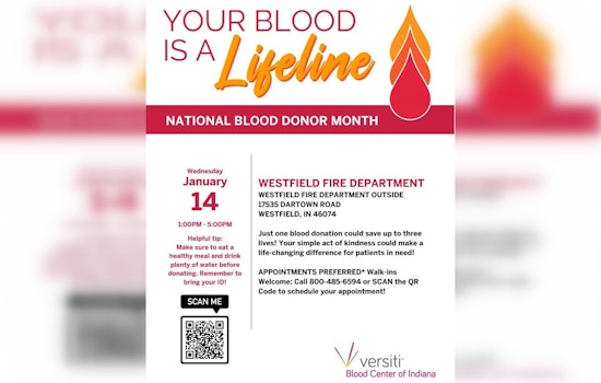 Westfield Police Department Calls on Residents to Donate Blood in Support of Fire Department's Life-Saving Mission