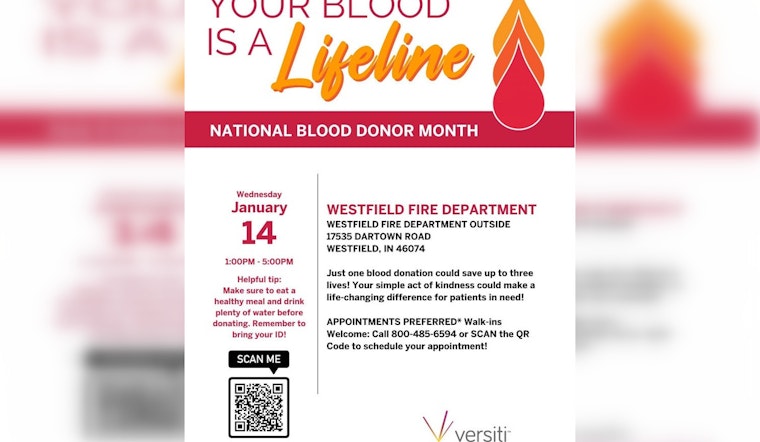 Westfield Police Department Calls on Residents to Donate Blood in Support of Fire Department's Life-Saving Mission