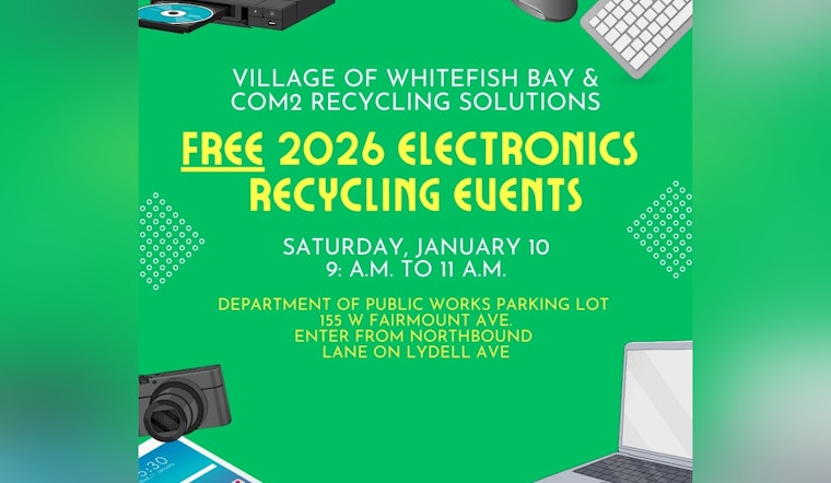 Whitefish Bay Hosts Free Electronics Recycling Event with COM2 Recycling Solutions