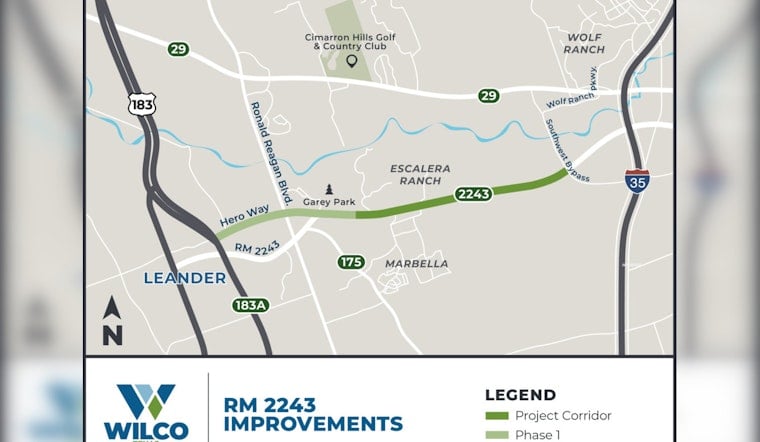 Williamson County Starts $132M Hero Way Expansion From Leander To Georgetown