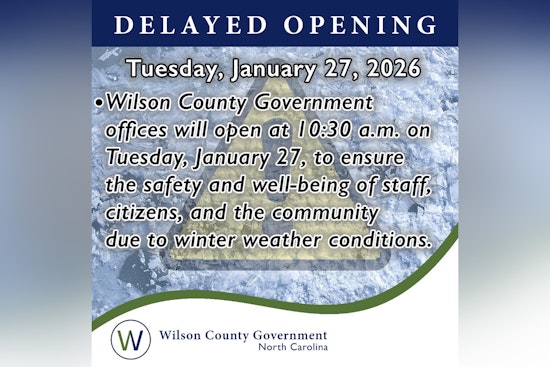 Wilson County Government Offices Delay Opening Due to Icy Conditions Essential Services Remain Unaffected
