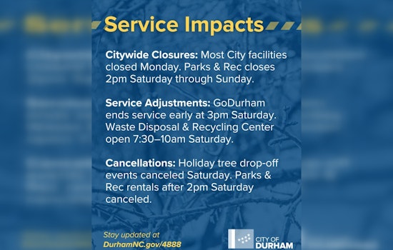 Winter Storm Prompts Service Changes and Closures in Durham NC as City Prepares Shelters
